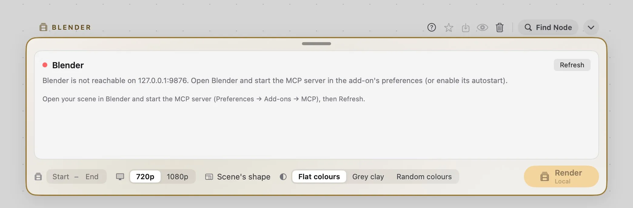 The Prompt bar open on a Blender card
